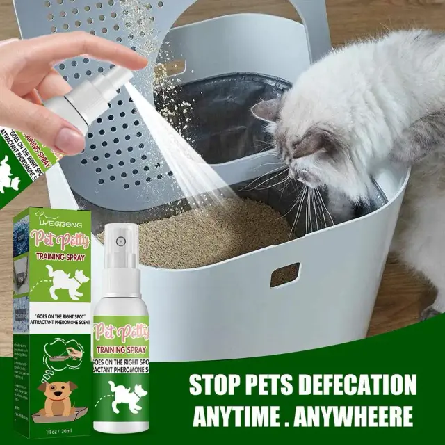 Spray Indutor de Treinamento para Banheiro de Pets - 30ml para Cães e Gatos