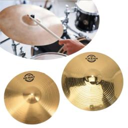 14/16 Polegada tambor pratos de bronze percussão respingo acidente hi-hat jazz tambor címbalo instrumento musical partsdrumset - Image 1