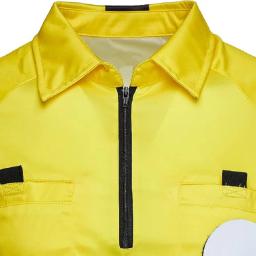 Uniforme profissional do árbitro do futebol, camisas do futebol, basquetebol, tênis, jérsei do árbitro, estilo preto, amarelo, novo - Image 3