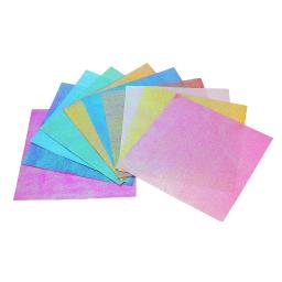 50 peças de papel colorido para artesanato diy e projetos de arte papel iridescente quadrado brilhante dobrável (15cm 10 cores) - Image 4