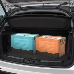 Caixa de armazenamento plástica dobrável, armário da grande capacidade, roupa, petiscos, livros, sapatas, casa, carro, 1PC - Image 5