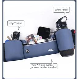 Cinto de corrida impermeável e bolsa de telefone, Kit de ginástica para homens e mulheres maratona ao ar livre, Mochila de chaleira multifuncional - Image 3