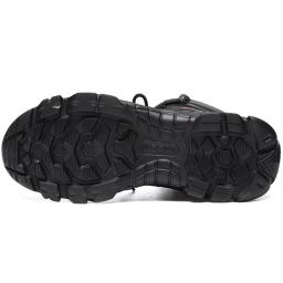 Bota tática de pele quente masculina, combate, exército, trabalho, sapatos de segurança, motocicleta, tamanho grande 47 - Image 4