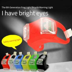 Bicicleta dianteira e luz traseira, silicone levou luz, impermeável, acessórios de segurança, ciclismo noturno, mountain bike - Image 6