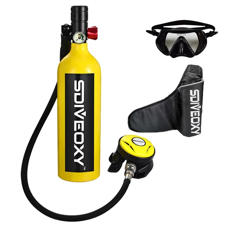 Tanque De Oxigênio De Mergulho Com Válvula De Respiração Cilindro De Pulmão, Snorkel Portátil, Subaquático Ao Ar Livre, Novo Em 10 Minutos, Mini Respiração - Image 1