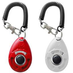 Ajustável Plástico Pet Training Clicker, Click Trainer Aid Tools, Correia de pulso, Som Chaveiro, Gato e Cão Suprimentos, Novo, 5Pcs - Image 5