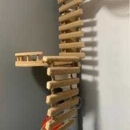 Corda de sisal ou escada de madeira para gato, escalada, jogando ponte, móveis internos e externos, suprimentos para gatos, 50cm, 100cm - Image 3