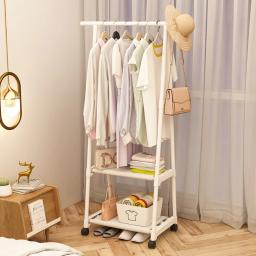 Quarto móvel cabide de roupas montado no chão criativo chapéu rack portátil triângulo roupas cremalheiras com roda prateleira armazenamento doméstico - Image 1