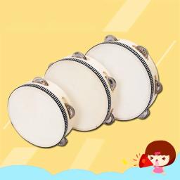 Jingles Wooden Frame Instrumentos Musicais para Crianças, Tamborim, Beat Percussão, Bateria de Mão, Brinquedos Educativos, 4 ", 6", 8 ", 10" - Image 2