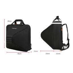 Chifre francês caso accs bolsa de transporte instrumento musical dupla alça de ombro peças engrossado preto difícil portátil para músicos - Image 5