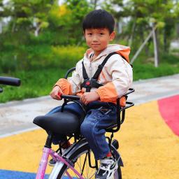 Assento de segurança de bicicleta para crianças, sela frontal com pedais, apoio para o encosto, MTB, bicicleta de estrada, bebê, criança, novo - Image 3