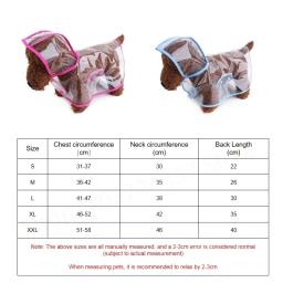 Impermeável com capuz transparente para animais de estimação Jaqueta impermeável Roupas de PVC Macio Impermeável Impermeável para Cães Pequenos Poncho de Chuva Puppy - Image 6