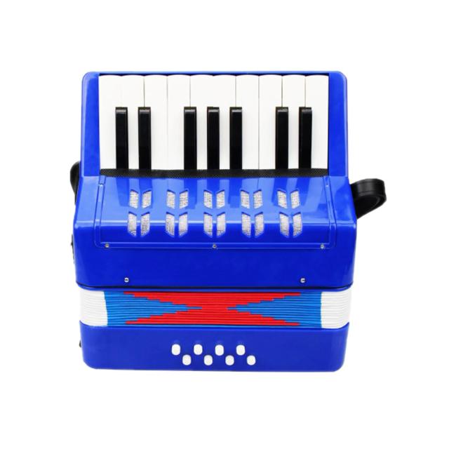 Acordeão Infantil Compacto com 17 Teclas e 8 Graves - Ideal para Iniciantes e Presente de Aniversário Educativo