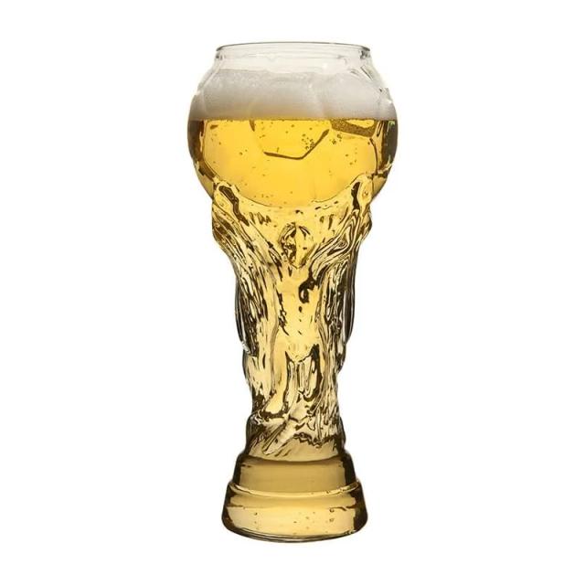 Caneca de Cerveja Criativa para Fãs de Futebol - Copo de Cristal de 450ml para Bar e Festas