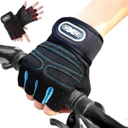 Luvas de ginástica fitness luvas de treinamento de peso pesado das mulheres dos homens construção do corpo meio dedo pulso levantamento de peso esportes luvas antiderrapantes - Image 1