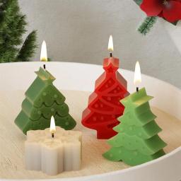 Molde De Vela De Silicone De Floco De Neve, Árvore De Natal, Aromaterapia, Molde De Vela Artesanal, Gesso De Sabão, Ferramentas De Cozimento De Resina - Image 3