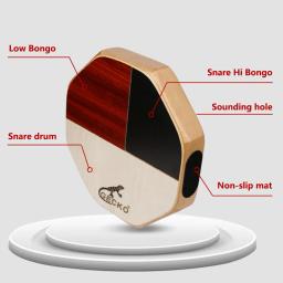 Gecko Cajon Tambor de Mão, Instrumento de Percussão Portátil para Viagem, Camping, Bongo Snare, Duplo Efeito Sonoro, 3 Cores - Image 4