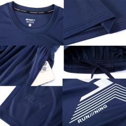 2 pçs/set treino masculino ginásio de fitness badminton esportes terno roupas correndo jogging esporte wear exercício conjunto treino - Image 6