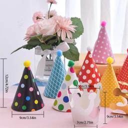 Chapéus de festa de aniversário para menino e menina, conjunto de 11 peças, coroa, bolinhas, artesanal, decoração de bebê, acessórios fotográficos - Image 6