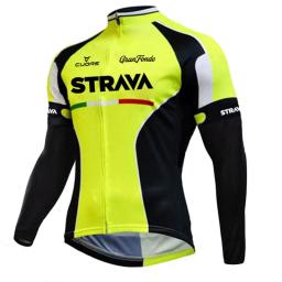 Strava-Roupas Masculinas de Ciclismo, Roupas de Corrida de Bicicleta, Camisolas de Bicicleta, Ciclo Jersey, Road Bikes, Inverno, 2022 - Image 3