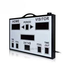 Placar de basquete eletrônico portátil cor vermelha led mini placar digital led com shotclock para jogo esportivo e academia - Image 5