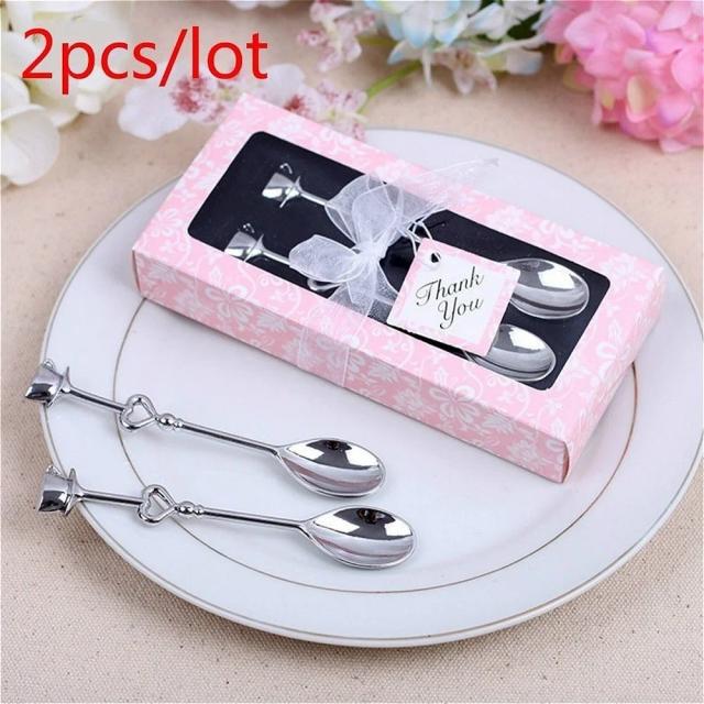 Conjunto de Colher de Chá e Café para Chá de Cozinha: Lembranças Charmosas de Casamento e Presentes para Convidados 14x6.5cm