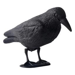 Plastic Bird Pigeon Scarer para a caça, chamariz realista para jardim, Black Scare - Image 5