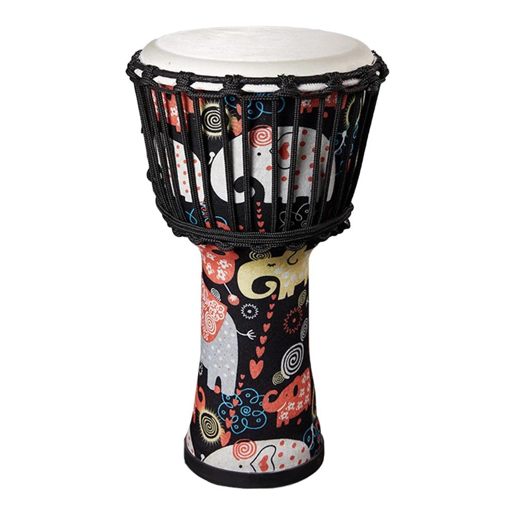 Tambor de Cabra Africano para Adultos e Crianças, Padrões Artísticos Coloridos, Tambor Djembe, grande presente para Iniciantes, Iniciantes Africanos, 8in - Image 1