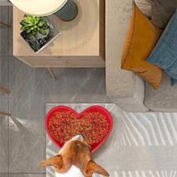 Alimentador De Cão De Silicone Em Forma De Amor, Aprimorado O ritmo de refeição, Tigela de comida para gato, Alimentador Anti-Asfixia com Ventosa - Image 6