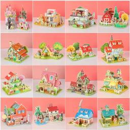 Modelo de blocos de construção 3D para crianças, papel artesanal, brinquedos tridimensionais, presentes educativos, bricolage - Image 1