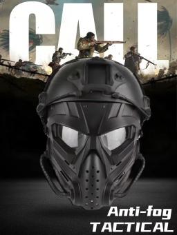 Máscara de Airsoft facial com capacete ABS, engraçado, tático, Alien Cos, conjunto de máscara - Image 1