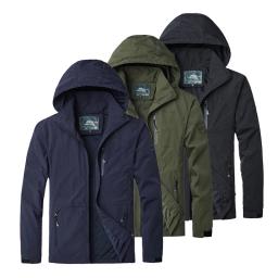 Jaqueta de Trekking masculina à prova de vento, impermeável, leve, jaqueta esportiva de montanha, blusão com capuz, impermeável, camping - Image 1
