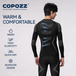 Copozz conjuntos de roupa interior térmica de esqui de inverno das mulheres dos homens sweatwicking respirável secagem rápida agasalho de esqui thermo roupa interior longo johns - Image 5