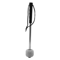 Malho perfurador de tambor de baixo, 2 peças cabeça de feltro, bastões de percussão com cabo de aço inoxidável, branco - Image 3