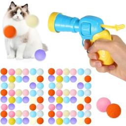 Brinquedo interativo treinamento de lançamento para Pet, Criativo Mini Jogos de Tiro, Stretch Plush Ball Toys, Kitten Supplies, Hot, 2022 - Image 1