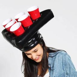 Pong de cerveja inflável para piscina, chapéu de festa, jogo flutuante, suprimentos de Natal e Halloween, brinquedos infantis - Image 2