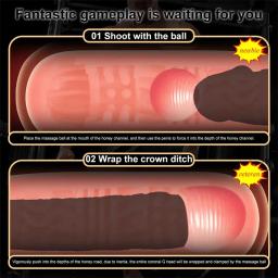 Poderoso vibrador vaginal para homens, sexo oral, suprimentos de masturbação, brinquedos sexuais nus para um casal, copo de carne, bunda grande, vibrador para - Image 5