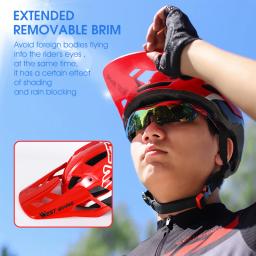 West Bike-Capacete de Bicicleta com Viseira, Todo-o-Terreno, Trail XC, MTB Bike Capacete, Off-Road Mountain Bike, Ciclismo Capacete De Segurança - Image 3