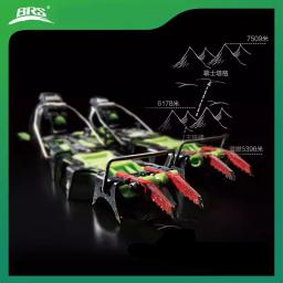 Profissional Crampon Montanhismo, antiderrapante Tampa De Sapato De Neve, Manganês Crampon Aço, BRS-S5A S5C, 14 Dentes - Image 4