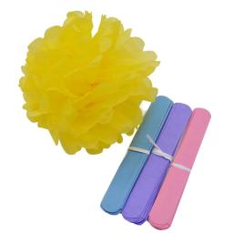 5 pçs 10/15/20/25/30cm pompons de papel de tecido bolas de flores casamento festival festa decoração casa diy artesanato papel pompons suprimentos - Image 3