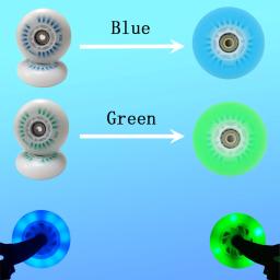 LED Flash rodas para patins inline, extravagantes rodas PU, acender rodas, multi-color disponível, 64mm, 68mm, 72mm, 76mm, 80mm, 4PCs - Image 3