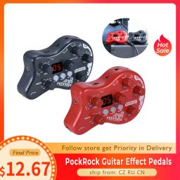Ammoon-PockRock Pedal de Efeito de Guitarra, Processador Multi-Efeito, 15 Tipos de Efeito 40 Ritmos de Bateria, Adaptador - Image 1