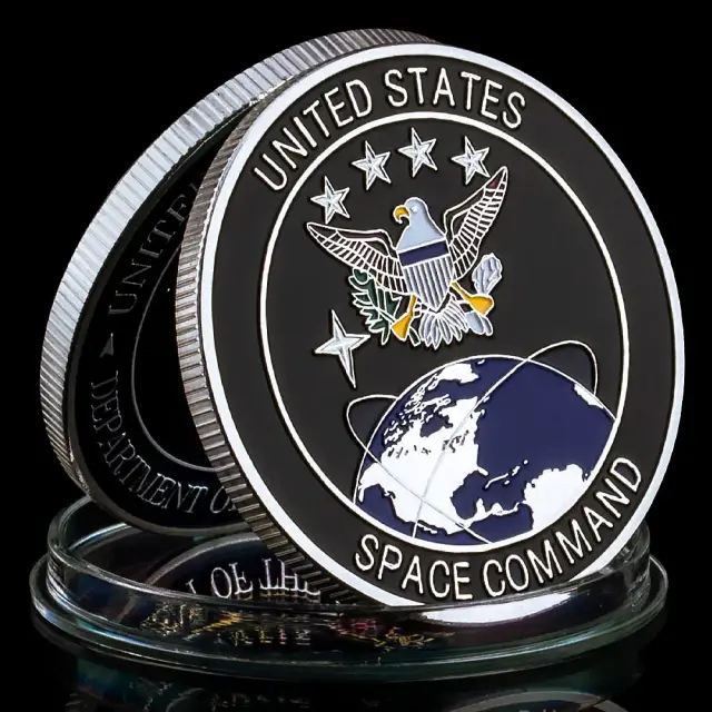 Moeda Comemorativa da Força Especial dos EUA - Comando Espacial, Presente Colecionável Militar do Departamento da Força Aérea