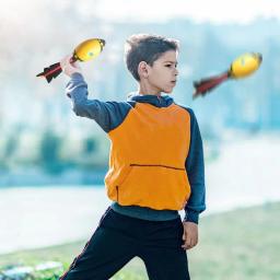 Torpedo jogando bola de espuma do plutônio voando bola crianças atletismo alvo jogar foguete vortex bola engraçado ao ar livre praia escola esportes brinquedos - Image 4