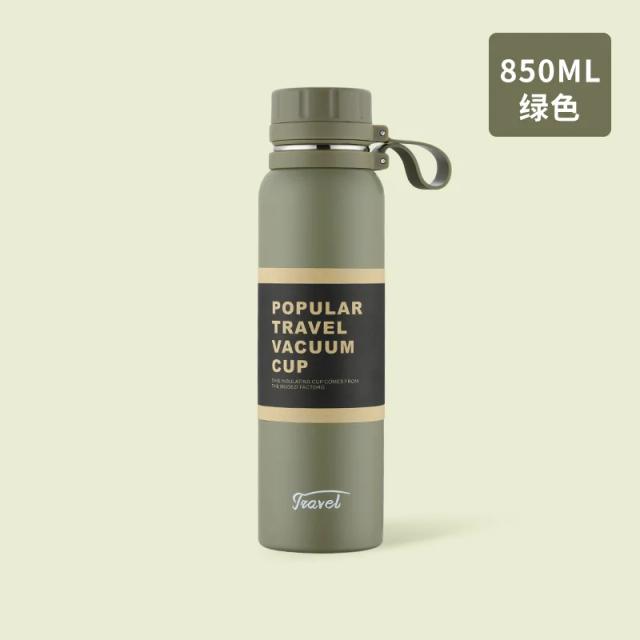 Garrafa Térmica de Aço Inoxidável com Isolamento a Vácuo para Esporte e Atividades ao Ar Livre - 650ml, 850ml e 1100ml