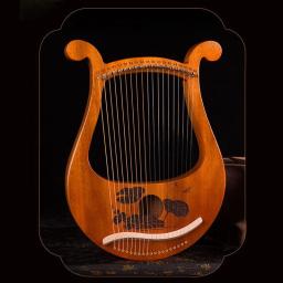 2022 nova lira harpa 19 cordas clássica harpa lira harpa de madeira mogno instrumento musical - Image 3