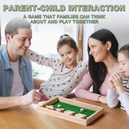 AIUAZA Mesa de jogo de dados de madeira fechada com números de caixa com 2 dados de madeira, versão de mesa clássica do popular jogo de pub em inglês - Image 5