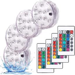 O rgb do controlo a distância conduziu a lâmpada subaquática, 10led, subaquático, peixes, barco, carro, vaso, aquário, decorativo - Image 1