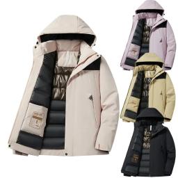 Novo terno de esqui feminino à prova de vento à prova dwindproof água engrossar casaco de neve quente inverno esqui e snowboard jaqueta лыжж eusстюм ж dik pensi onder - Image 1