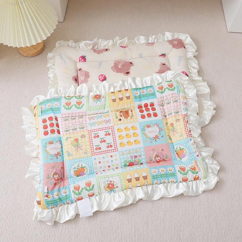Almofada de cobertor espessada para animais de estimação, tapete de dormir para cães, cama de gato, colchão lavável quente - Image 1